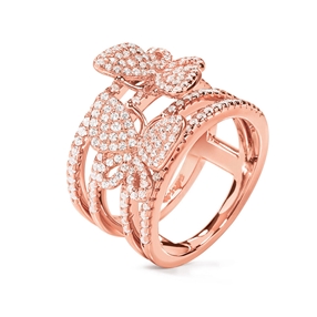 Wonderfly Rose Gold Flash Plated Wide Ring-